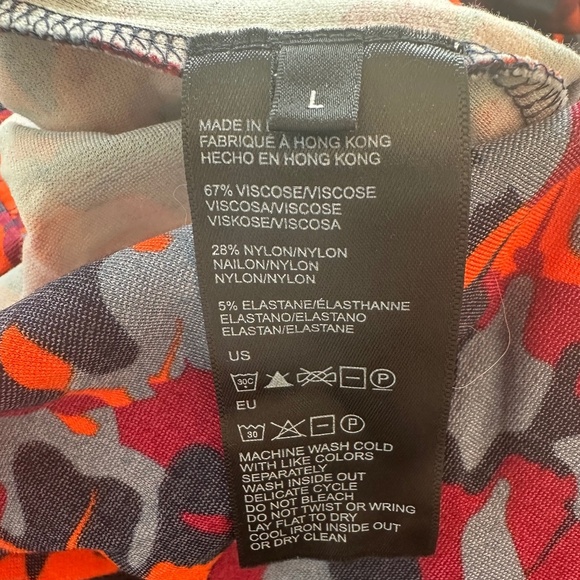 Karl by Karl Lagerfeld Long Sleeve V-neck Back Jersey Knit Dress - Size L - Picture 6 of 12